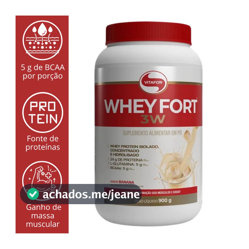 WHEY FORT 3W POTE 900G - VITAFOR