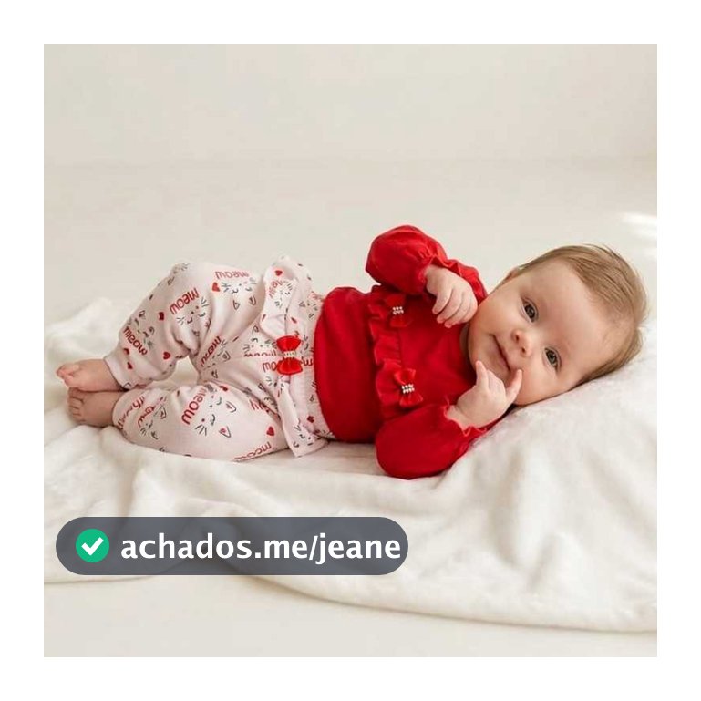 Conjunto Bebê Menina Presente Body Longo com Mijão Kids Lola/Olivia Tam P, M e G