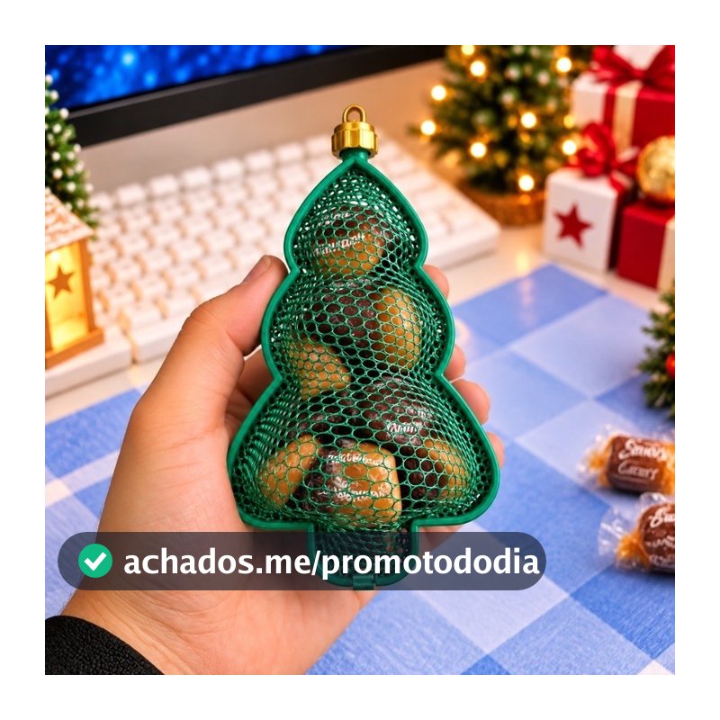 Kit 20 Lembrancinha de Natal Porta Doces Lembrancinha Natalina Enfeite para Bombom Balas