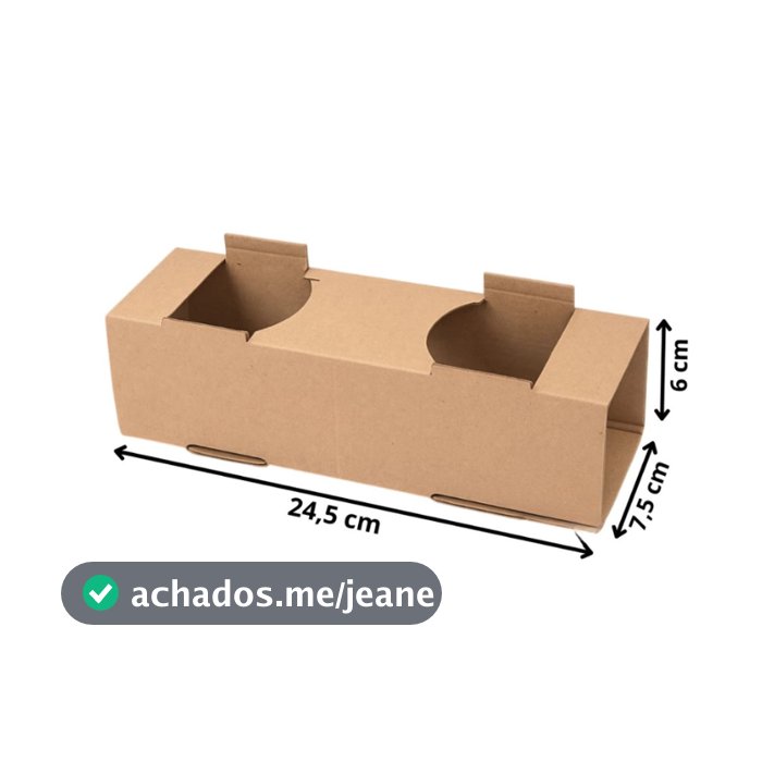 50 Porta Copo Papelão Para 02 Copo Suporte Prático, Seguro E Sustentável Ideal Para Delivery