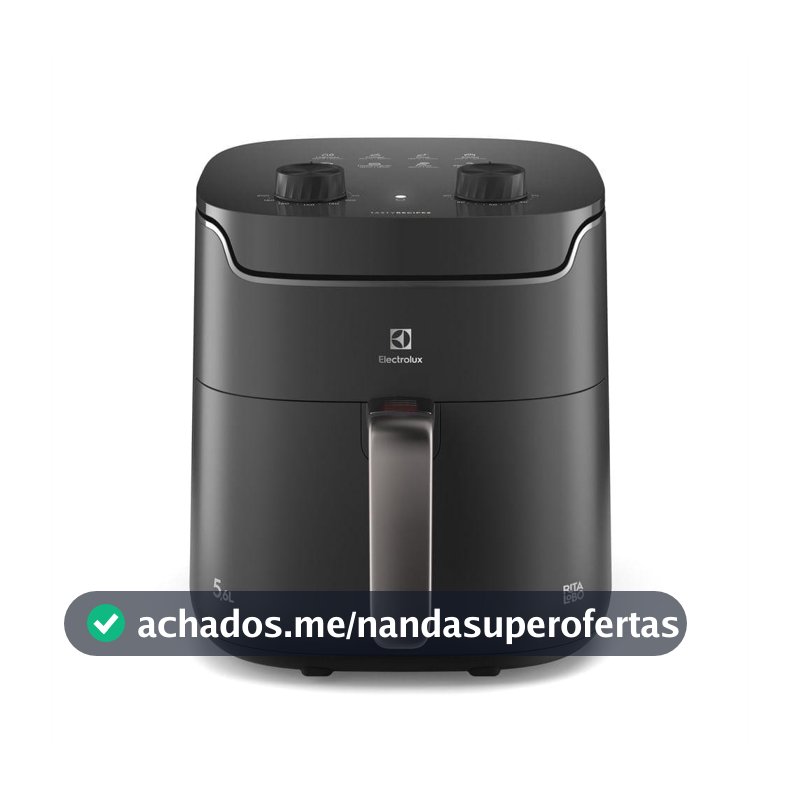 Air Fryer Electrolux por Rita Lobo 5,6L Cinza Efficient Economia de Energia 1400W (EAF40)