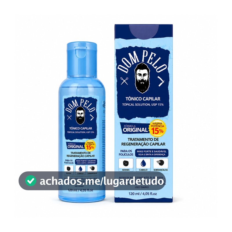 Dom Pelo Original Tônico Capilar 120ml Crescimento de Cabelo, Barba e Sobrancelha