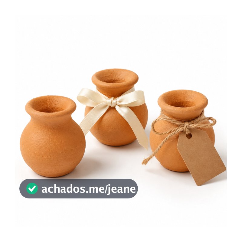 Mini Vasos de Barro 5x5cm 10 a 30 Unidades Para Lembrancinhas Casamento Igreja Artesanato e Decoração