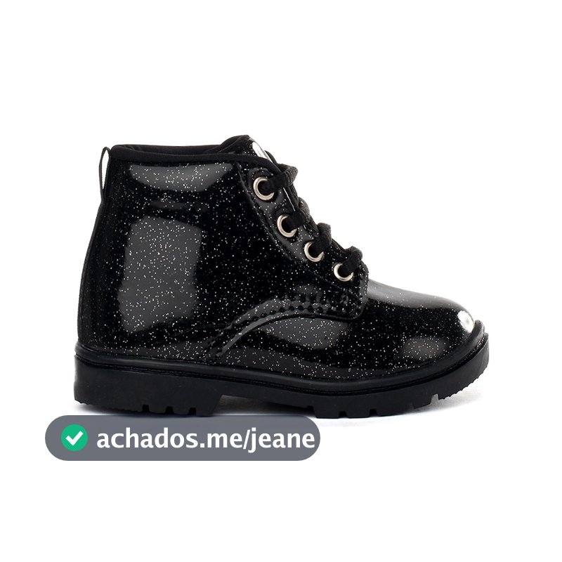 Bota Infantil Feminina Funfy Coturno Gliter Menina 2000G Tratorada