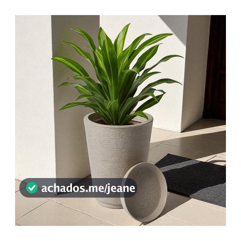 Vaso de Planta Decorativo Modelo Escovado em Polietileno 8L