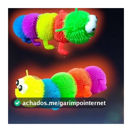Brinquedo Infantil Centopéia Lagarta com Luz De Apertar E Esticar Colorida