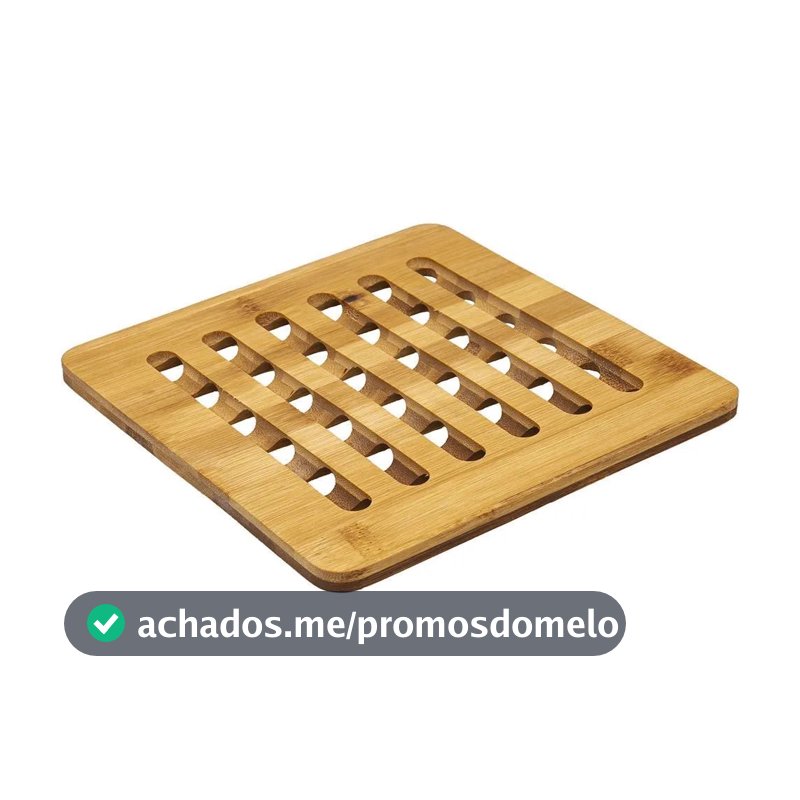 Descanso De Panela Bambu Quadrado 15cm