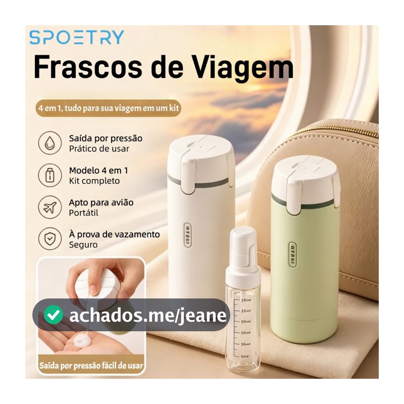 Conjunto De Garrafas Recarregáveis De Viagem Portátil Recarregável À Prova De Vazamento Para Perfume , Shampoo , Loção