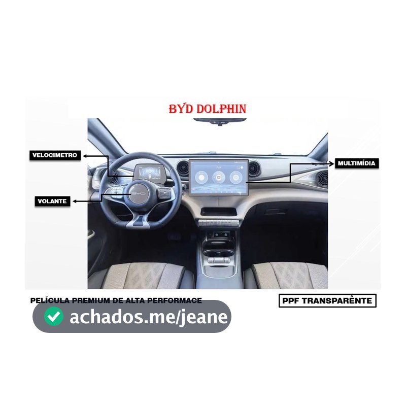 Película Multimídia, Velocímetro E Volante Byd Dolphin