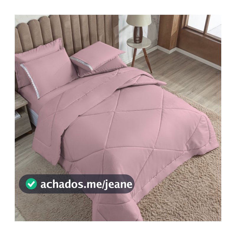 Edredom De Casal 03 Peças Dupla Face Matelado Coberta Inverno