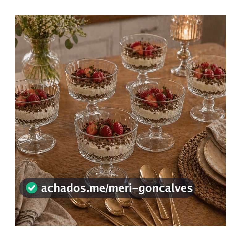 Jogo 6 Taças de Sobremesa 250ML - Dumiat