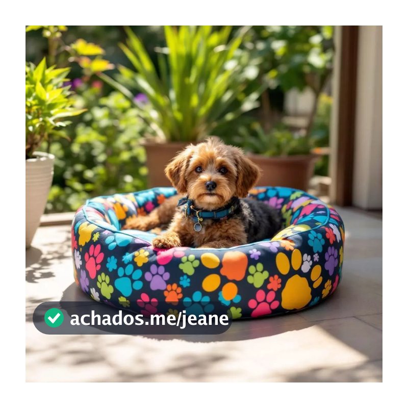 Cama Pet Confortável Redonda 50cm – Ideal para Gatos e Cachorros Médios