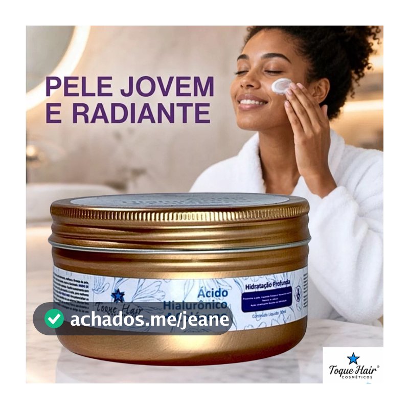 Hidratação Profunda Acido HIalurônico + Colágeno 100g Pele jovem Renovada Uso Diario Skincare Facial Rugas