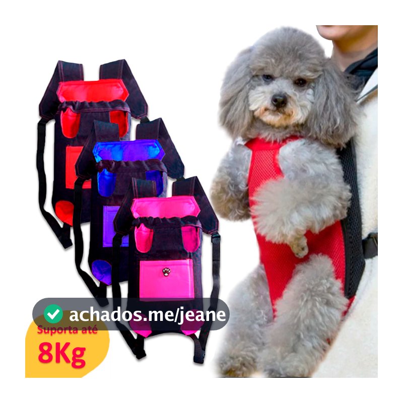 Bolsa Canguru De Pet Transporte Para Cachorro Mochila Original