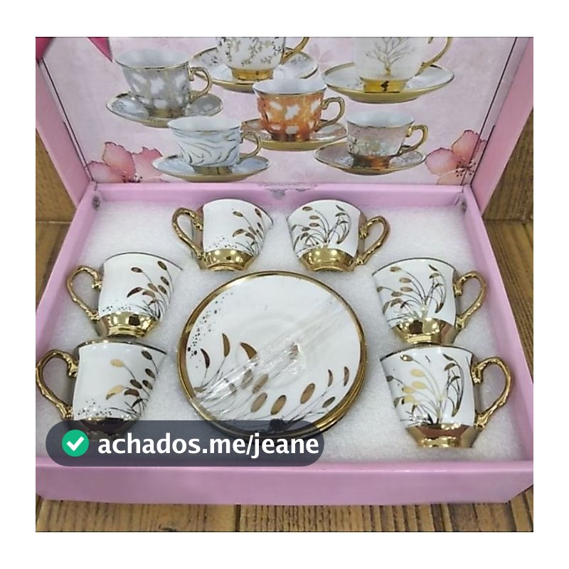 Xícara de café kit com 12 peças de Cerâmica em porcelana Top10