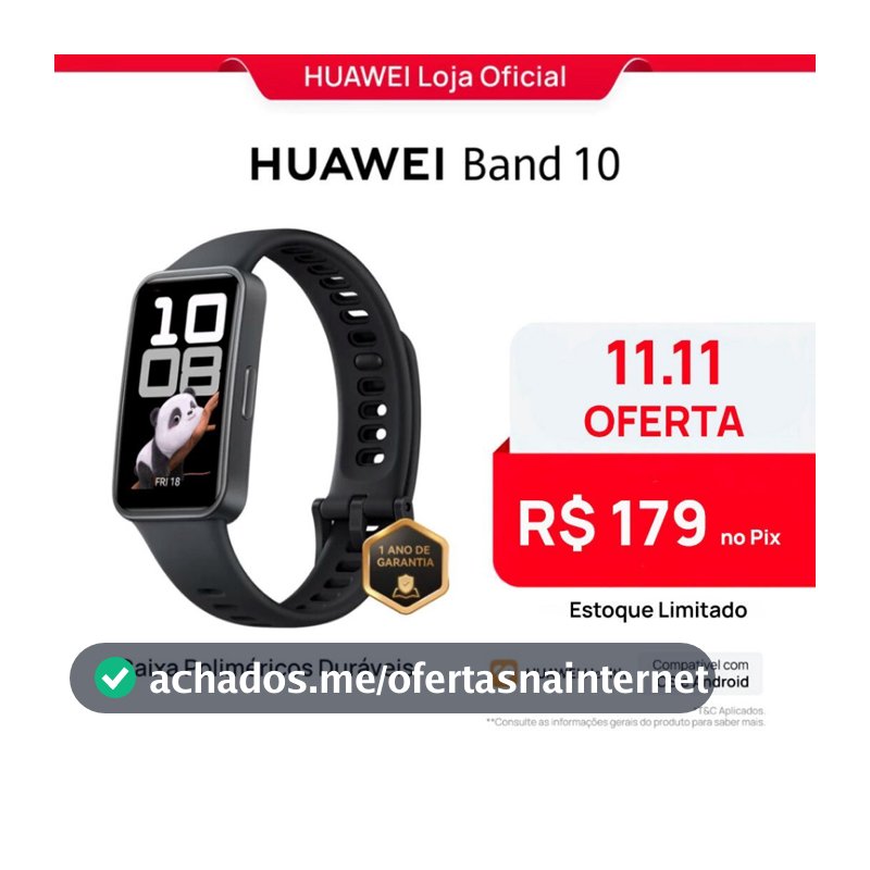HUAWEI Band 10 | Relógio Smartchwatch | Análise do Sono em Nível Profissional