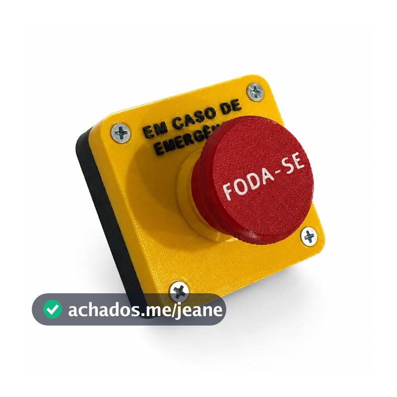 Botão do Fda-se - Fidget Toy com switch mecanico