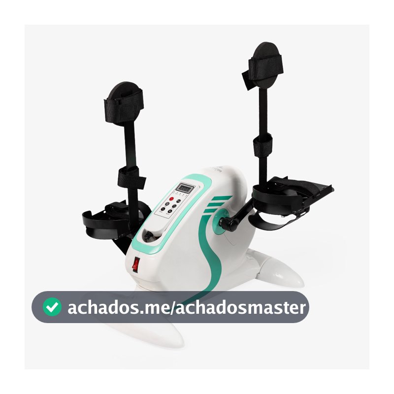 Mini Bicicleta Elétrica 110V com Suporte Órtese Preto | Fisioterapia Braços e Pernas Portátil