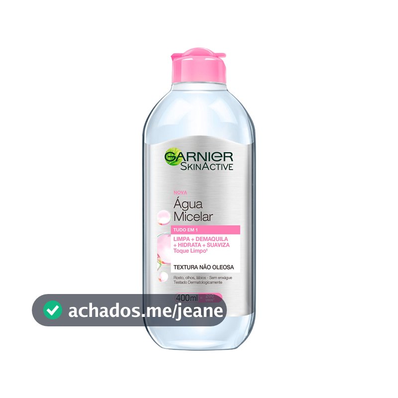 Água Micelar de Limpeza Tudo em 1, Demaquilante, Remove Maquiagem, para Todos os Tipos de Pele, Garnier SkinActive 400ml