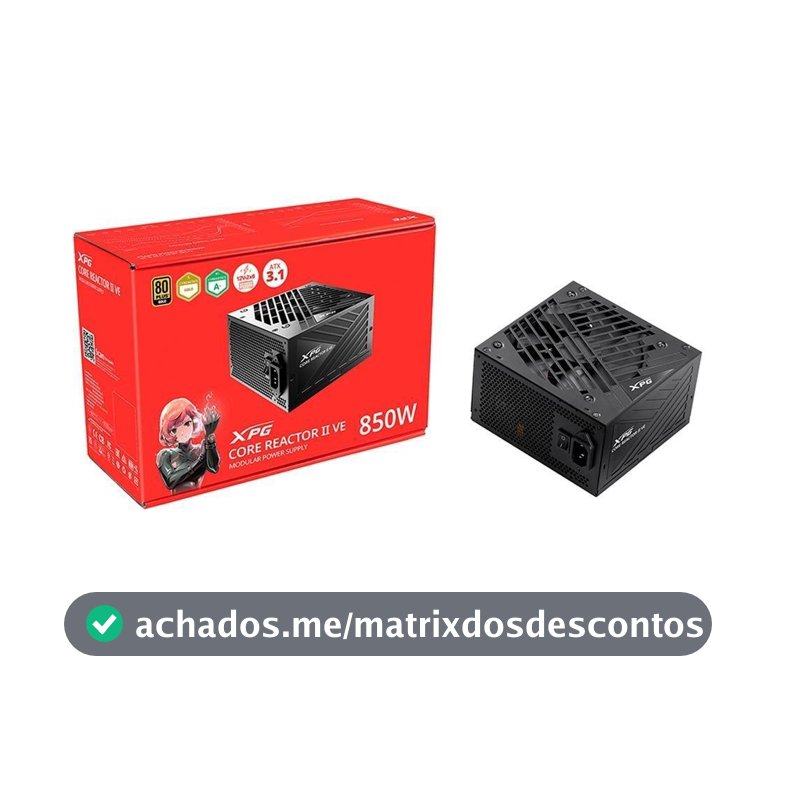 Fonte XPG Core Reactor II VE 850W Modular 80 Plus Gold