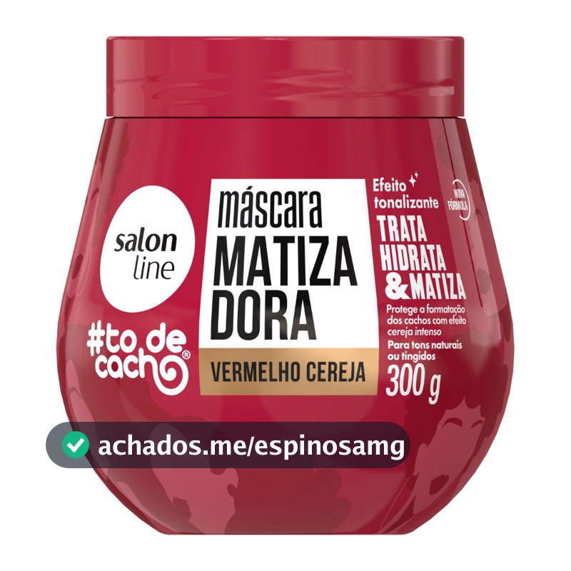 Máscara Matizadora #todecacho Vermelho Cereja 300g