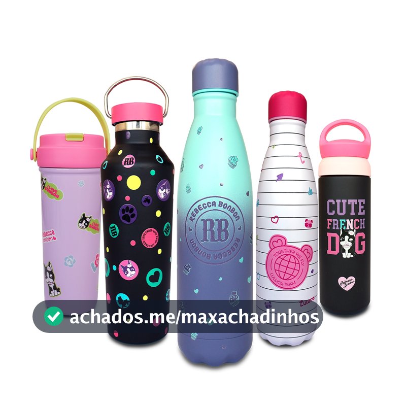 Garrafa Térmica Luluca Rebecca Bonbon Coleção 2026 Volta às Aulas 500ML Meninas Inox Com Tampa