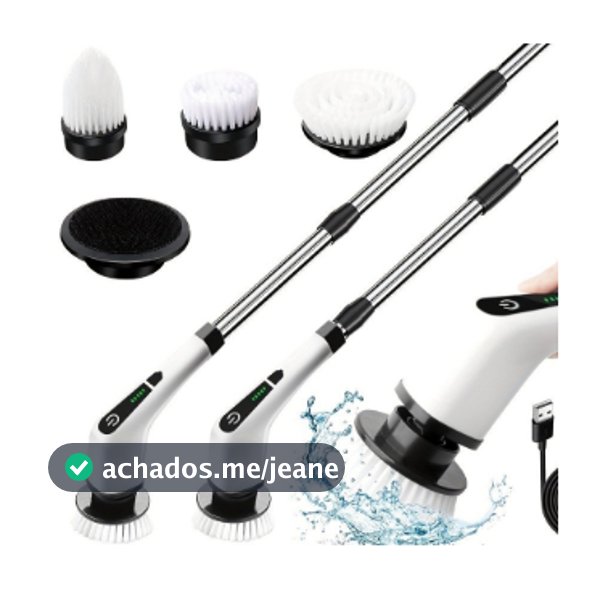 Escova De Limpeza Ajustável Janela Banheiro e Cozinha Ferramenta 9 em 1 Recarregável