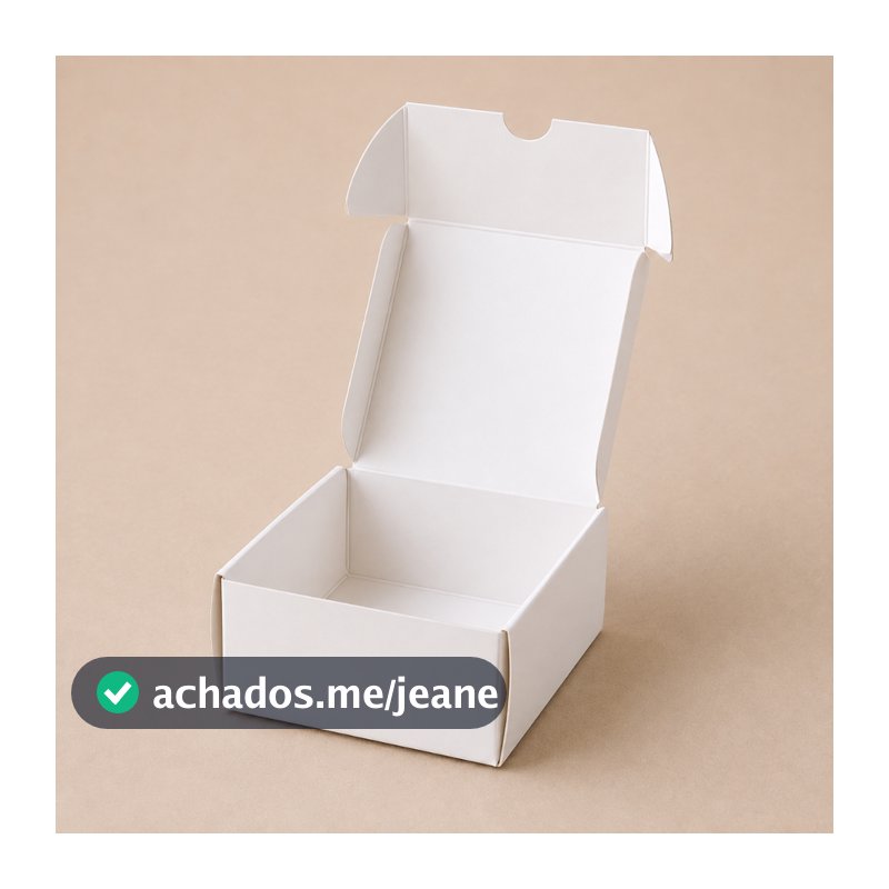 Kit Caixa branca 8,5x8,5x4 cm - Embalagem - Caixa Para Doce - Caixa Personalizada