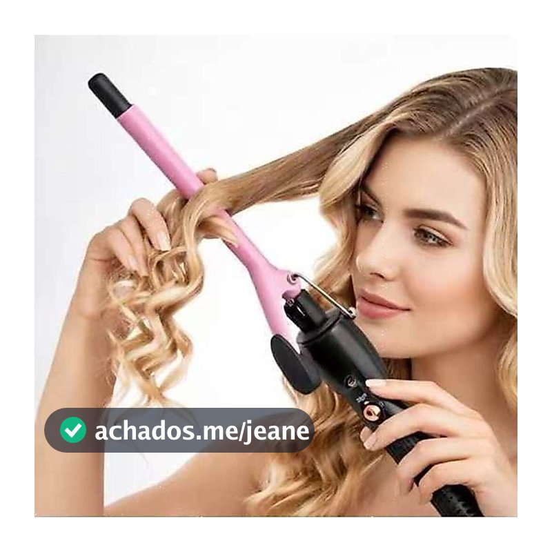 Mini modelador de cachos de cerâmica com temperatura ajustável, adequado para cabelos curtos e longos (10 mm)110/220V