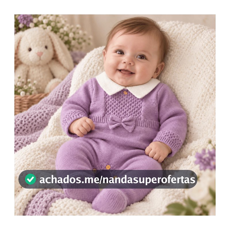 Macacão bebê em tricô Diana
