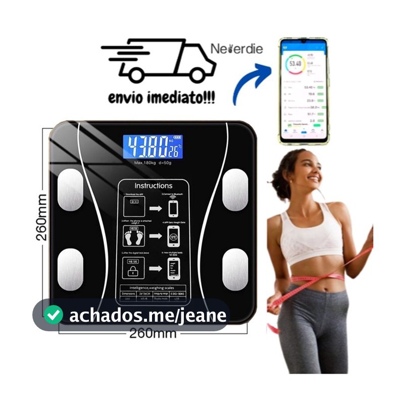 Balança Digital Medidora Corporal Bioimpedância balança digital corporal balança corporal até 180kg