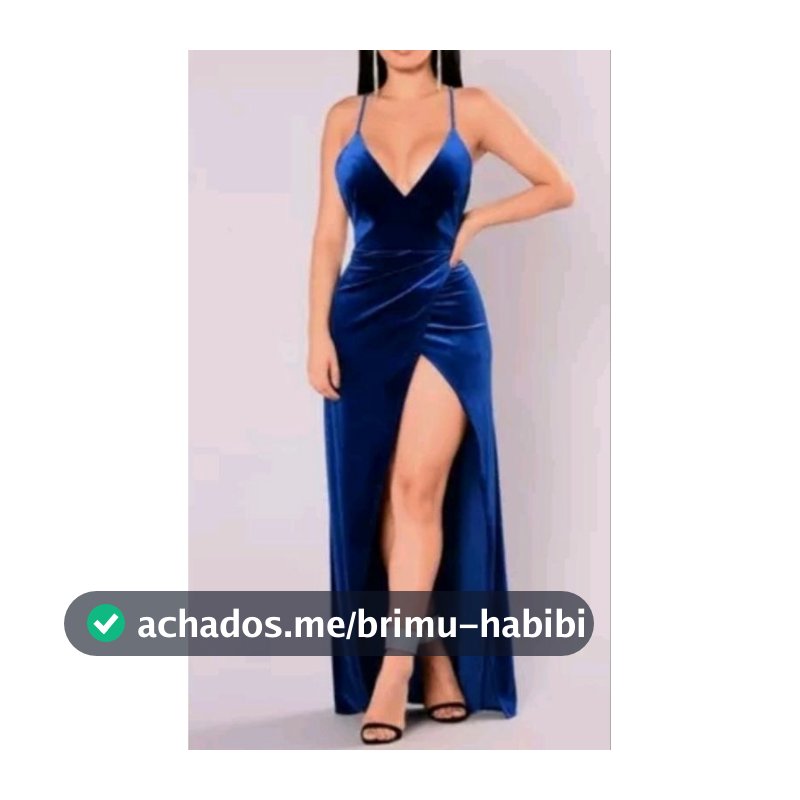 Vestido de Festa Com alça e Fenda