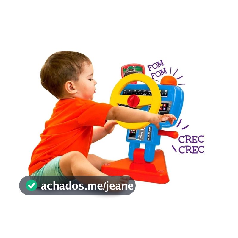 Volante Infantil Fom-fom Com Sons Didatico - Elka Brinquedos