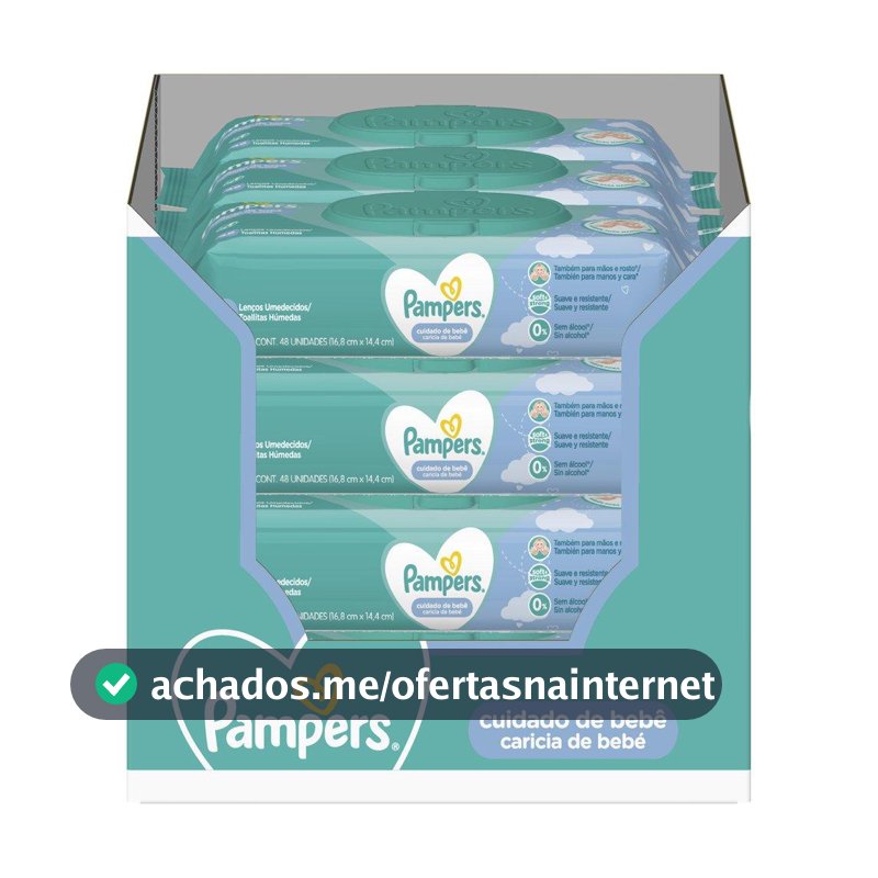 Lenços Umedecidos Pampers Carícia de Bebê 576 unidades
