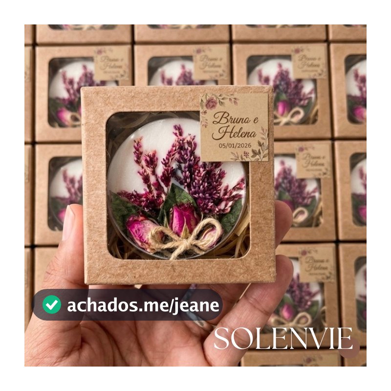20/50 Lembrancinhas Personalizadas Sabonetes Artesanais Caixinhas Floral– Casamento Noivado Aniversário Chá de Bebê