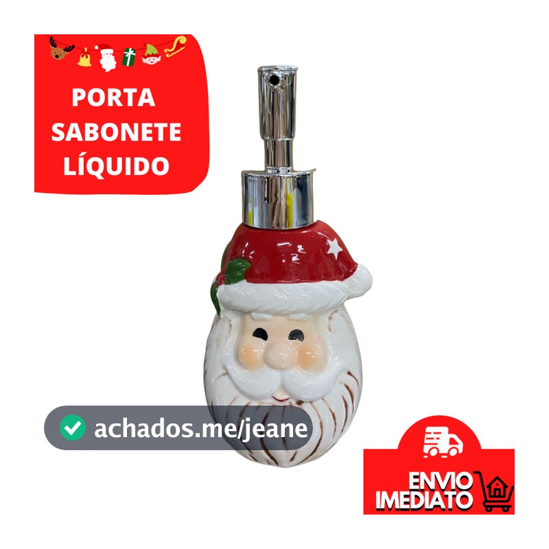 Porta Sabonete Líquido De Natal Papai Noel Natalino