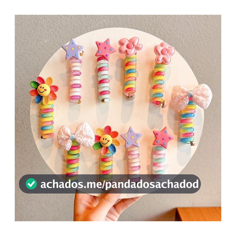 Acessórios de Cabelo Moda Infantil Enfeite de Cabelo para Menina Espiral Molinha