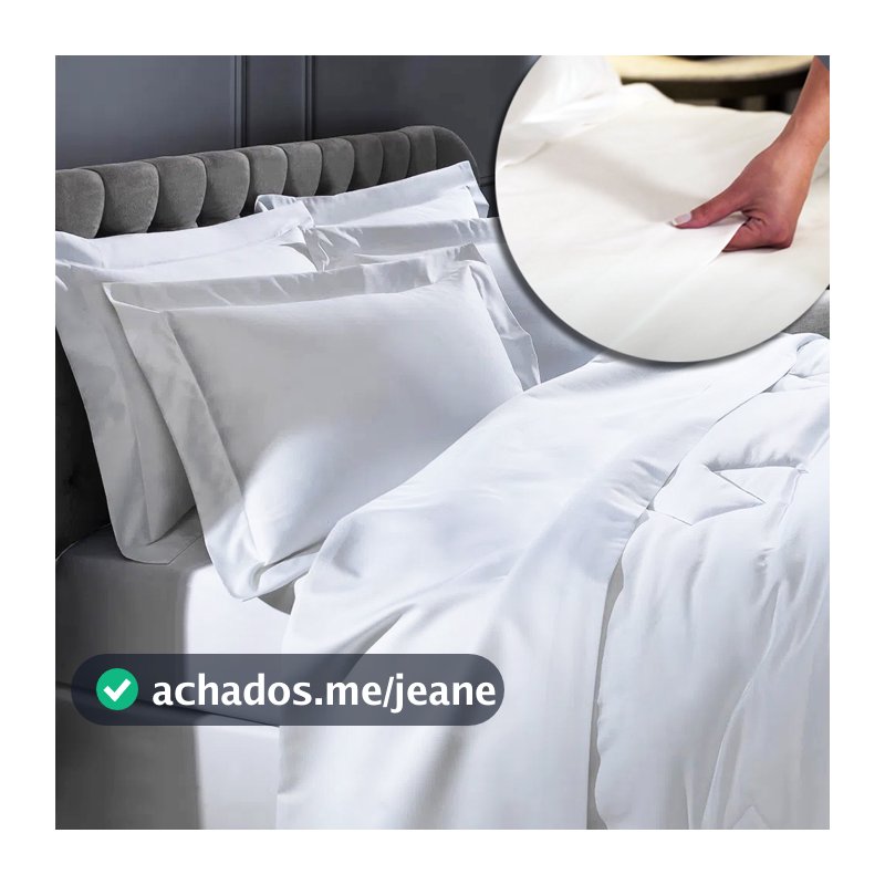 Jogo de Cama Casal 1000 Fios - Buettner - Lençol Percal 100% Algodão - Toque Acetinado - 4 peças
