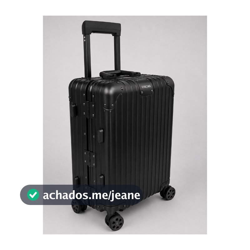 Mala Classica Rimowa Aluminio Preto, anti furto, segura pra todas as viagens.