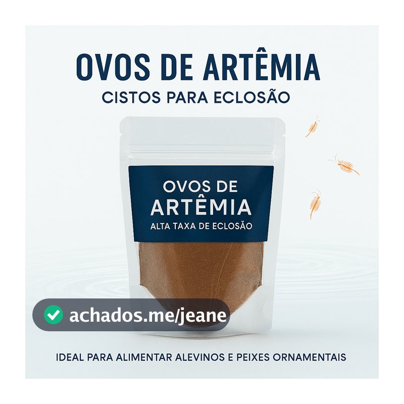 Cisto de Artêmia Salina 20gr (Granel) - Alimento para Alevinos, Bettas e Peixes Ornamentais