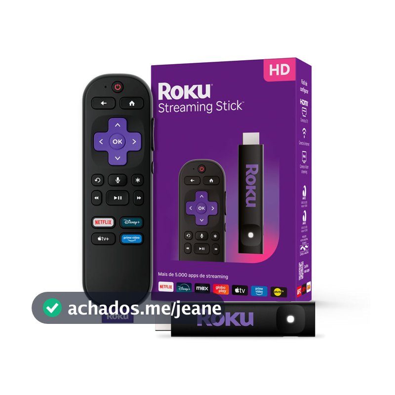 TV Box Roku Streaming Stick Aparelho que Transforma TV em Smart Conversor Smart TVs Original