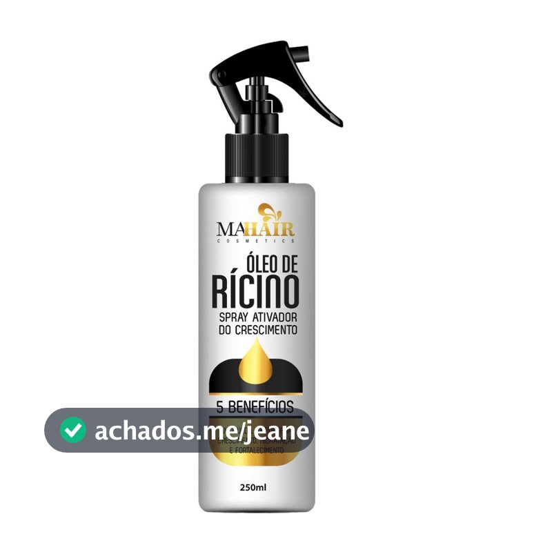 Spray Finalizador Multifuncional Óleo de Rícino Protetor Térmico Mahair Promoção!