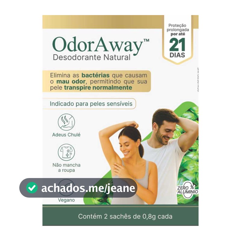 ODORAWAY DESODORANTE  NATURAL VEGANO SEM ALUMINIO COM DURAÇÃO ATÉ 21 DIAS NÃO MANCHA ROUPA ANTIALERGICO ÚNICO IMPORTADOR