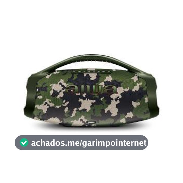 Caixa de Som Bluetooth AIWA Boombox BBS-01GR 200W Camuflado Verde Bivolt