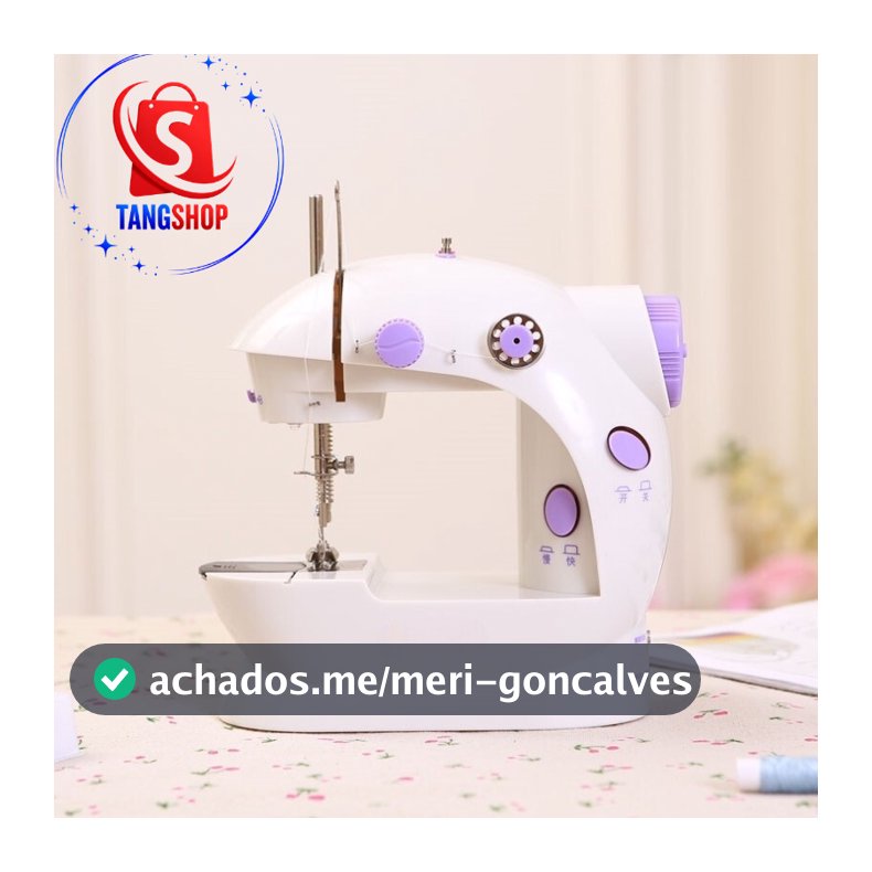 Mini Maquina De Costura Elétrica Bivolt  + Pedal Portátil