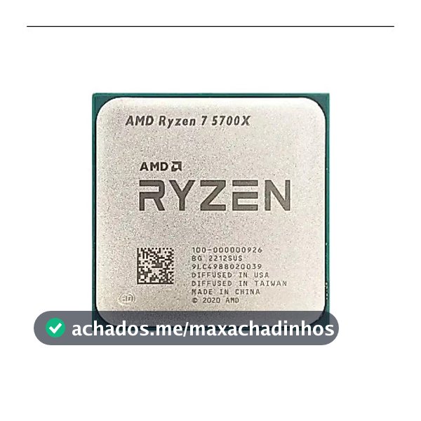 Processador AMD Ryzen 7 5700X, 4.6GHz Max Turbo, Cache 32MB, AM4 (OEM) 100-000000926
