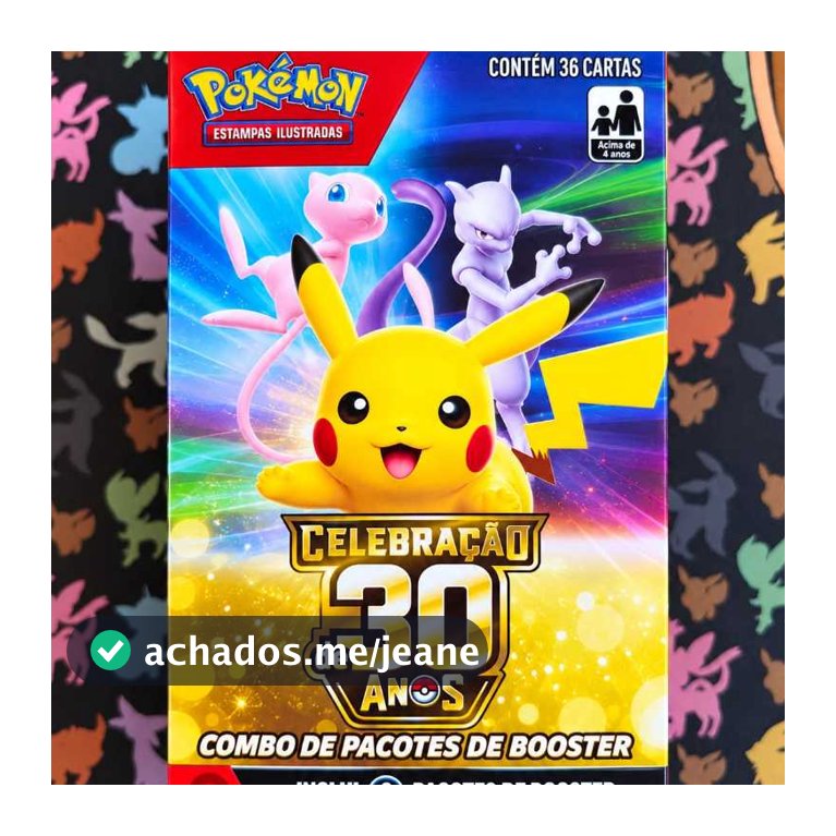 6 Unidades de Combo de Booster Celebração 30 Anos Case Lacrada - Pokémon TCG
