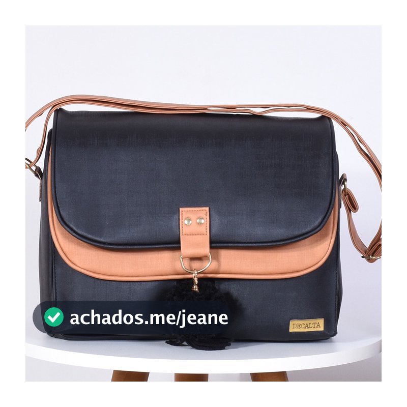 Bolsa Maternidade Roma M Preto/Bronze - 01 Peça