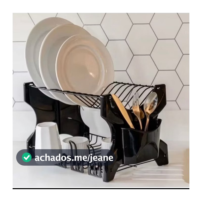 Escorredor Duplo De Louça ROMA Cozinha Pratos e Talheres Top