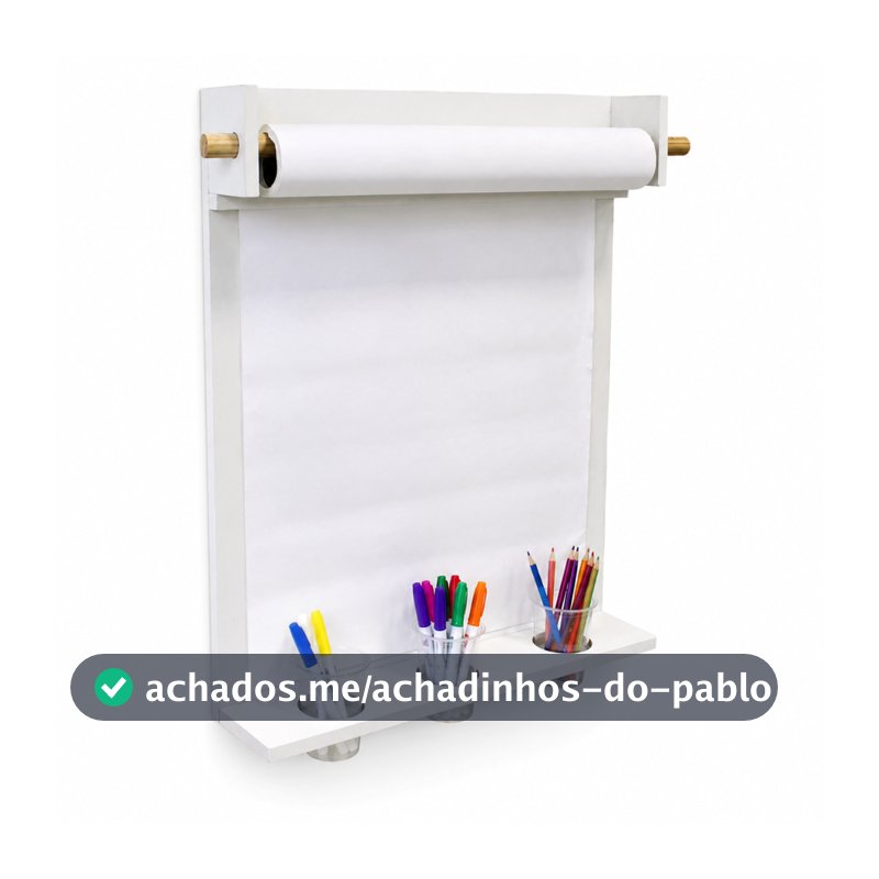 Painel Lousa Criativa Branca Infantil Educativa para Pintura e Desenho Montessori / Bobina de Papel